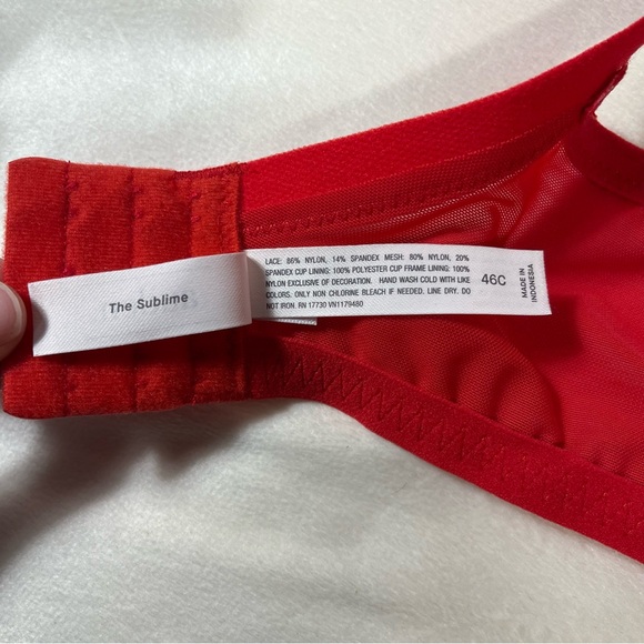 Auden Sublime Red Lace Bra 46C - Picture 4 of 5